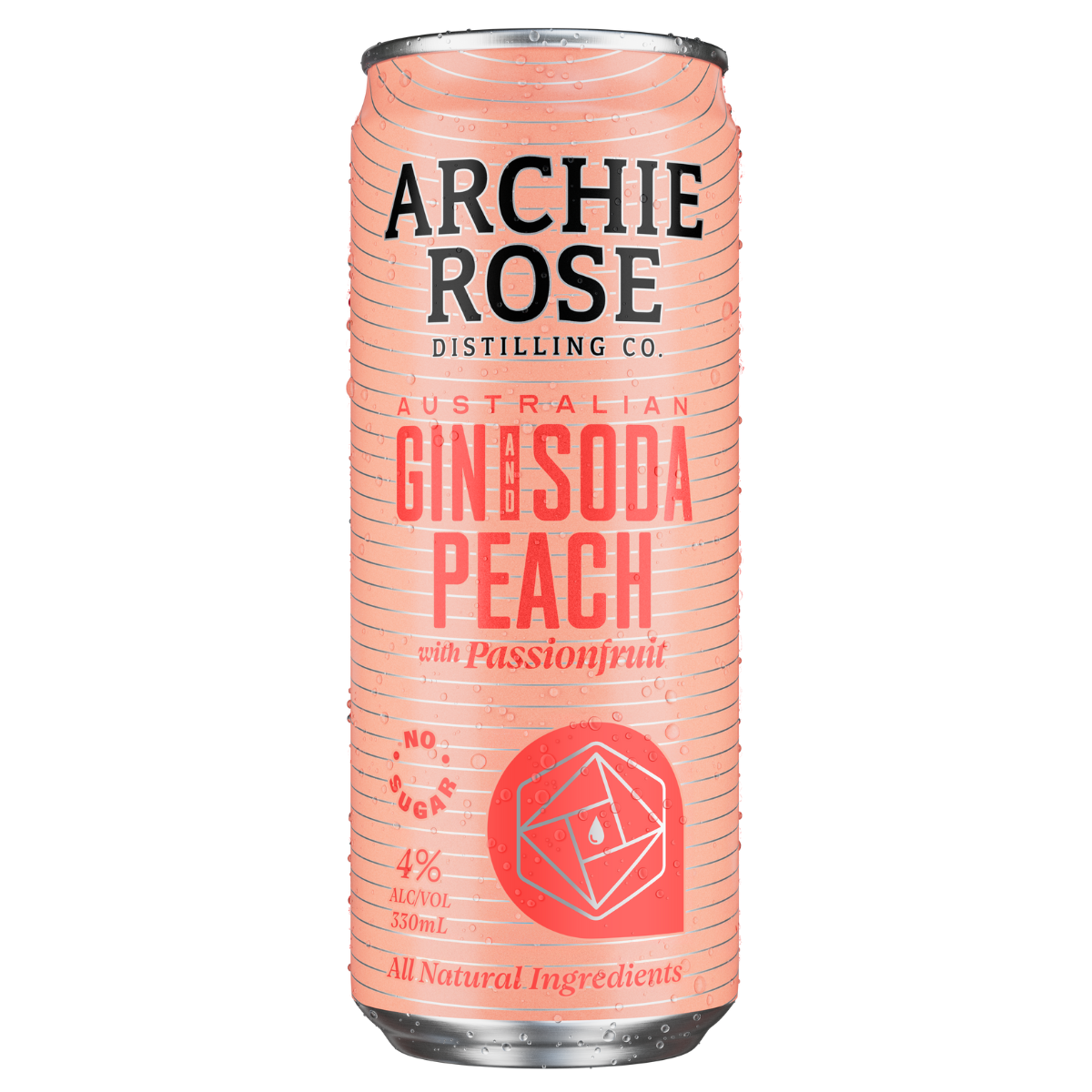 Archie Rose Australian Gin & Soda Peach with Passionfruit 330m