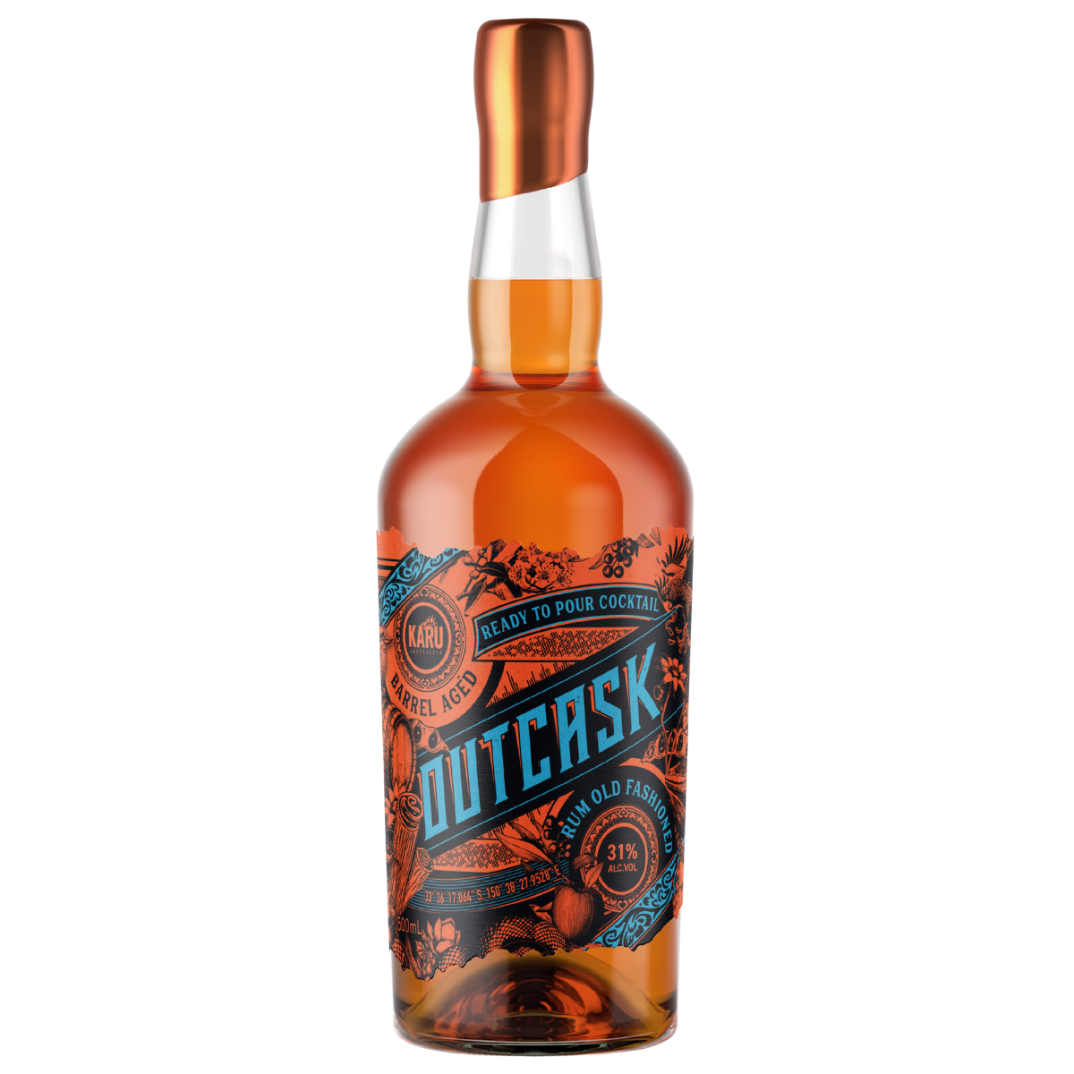 Outcask Barrel Aged Rum Old Fashioned 500ml