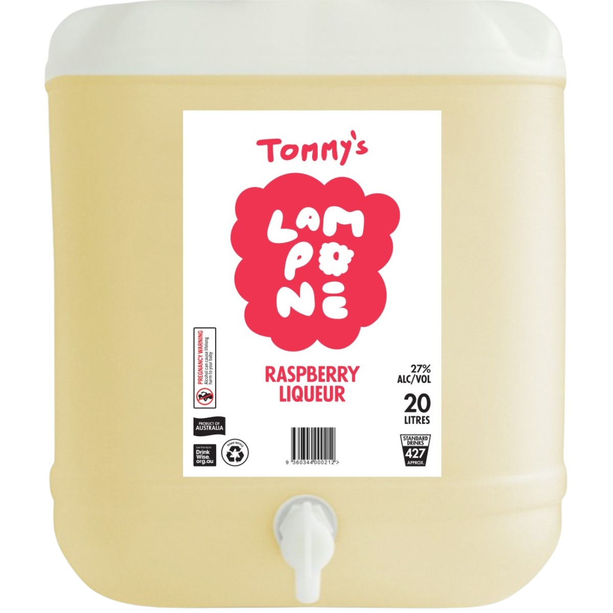 Tommy's Booze Tommy's Raspberry 20Lt