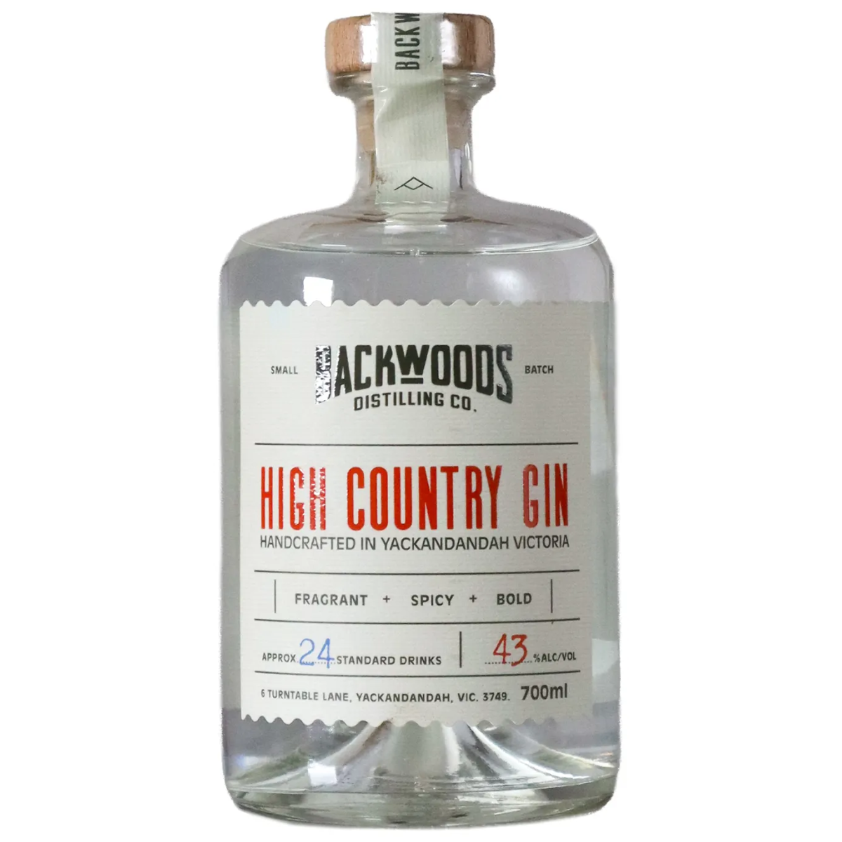 Backwoods High Country Gin 700ml