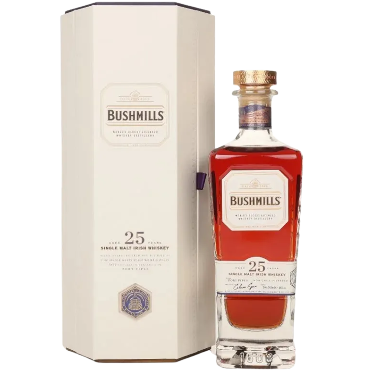 Bushmills 25 Year Old Single Malt Whiskey 700ml