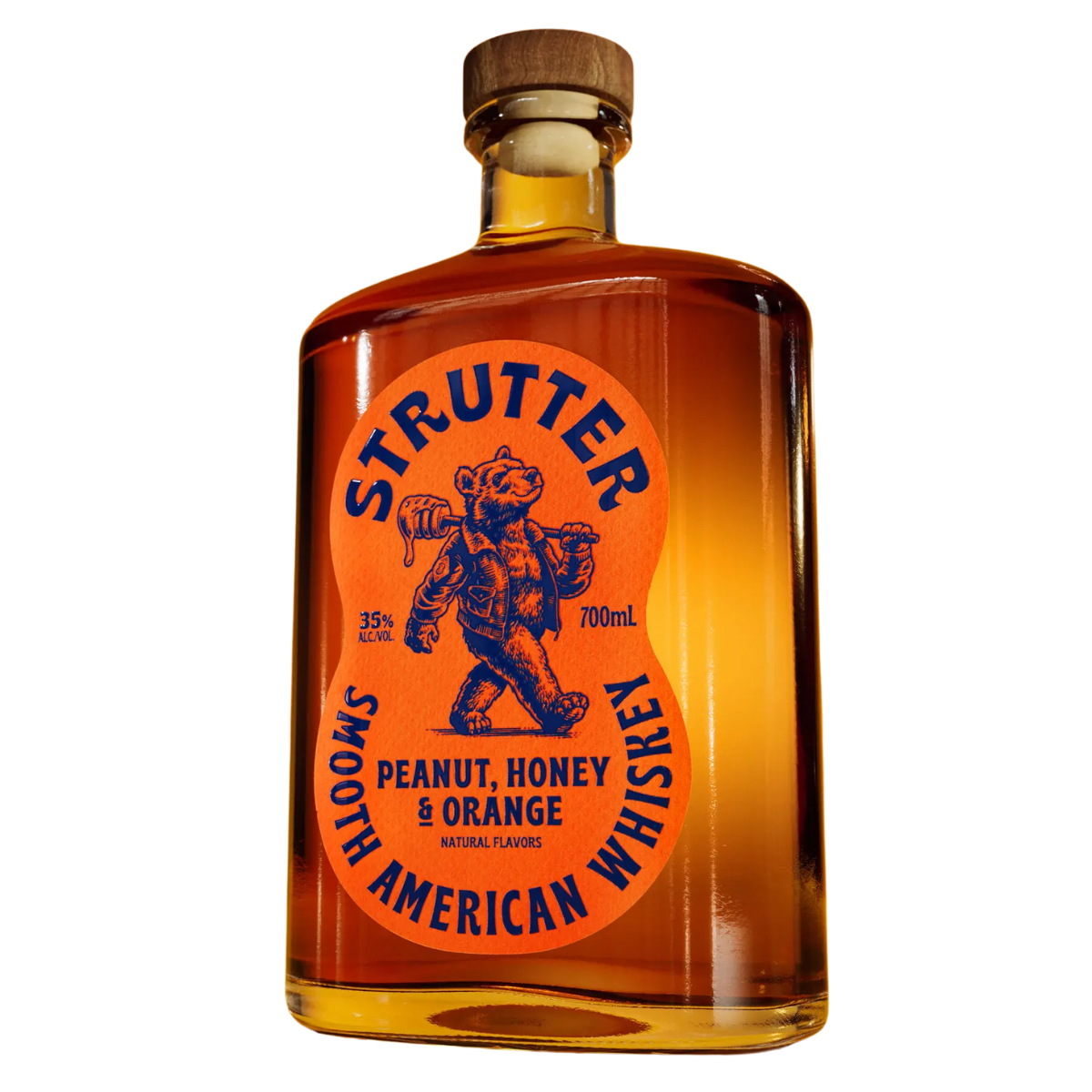 Strutter American Flavored Peanut Butter, Honey, Orange Whi