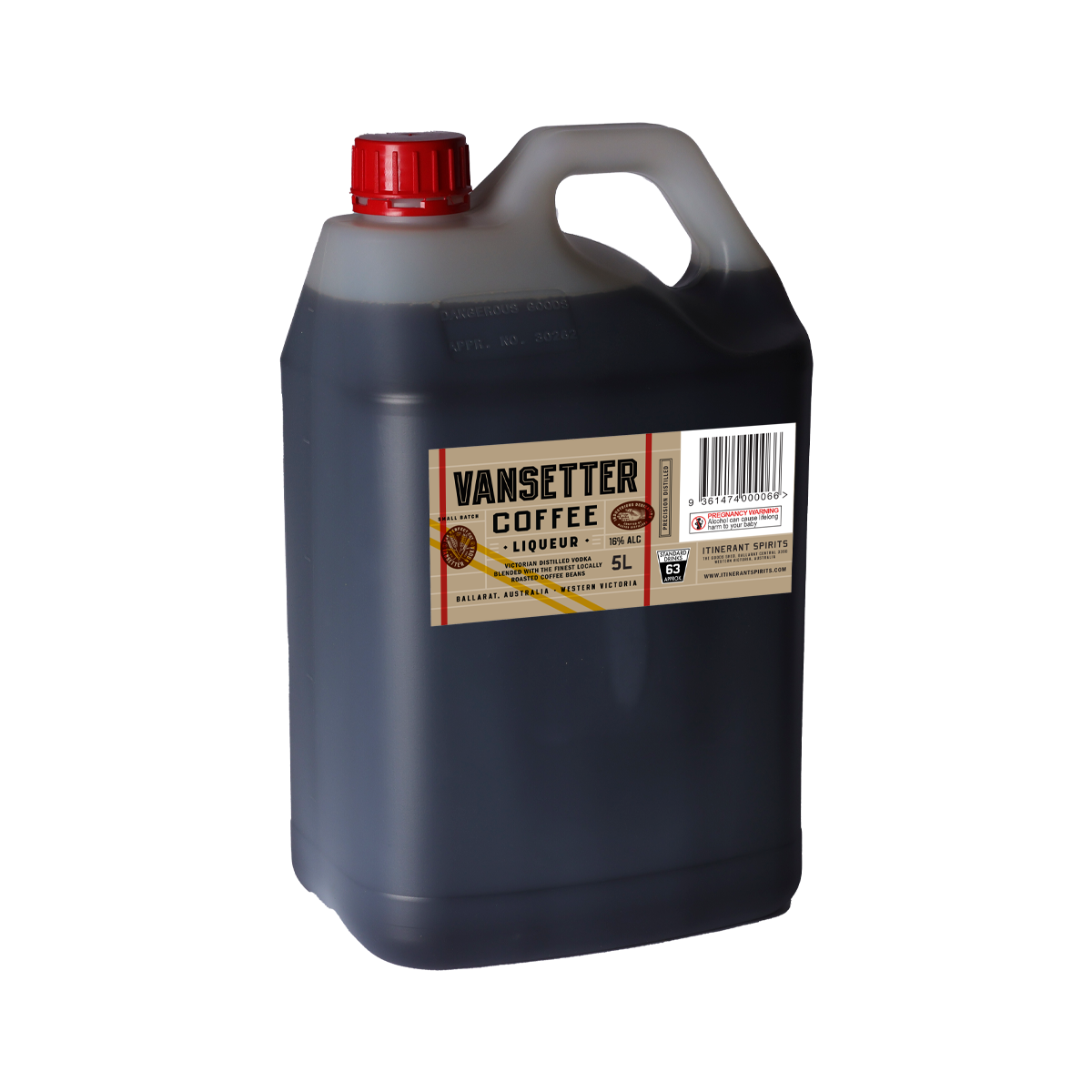 Itinerant Spirits Vansetter Vodka Coffee Liqueur 5Lt