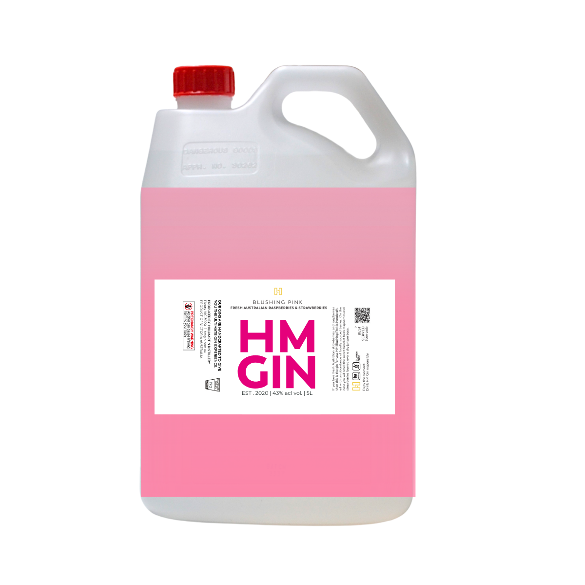HM Gin Blushing Pink Gin 5Lt