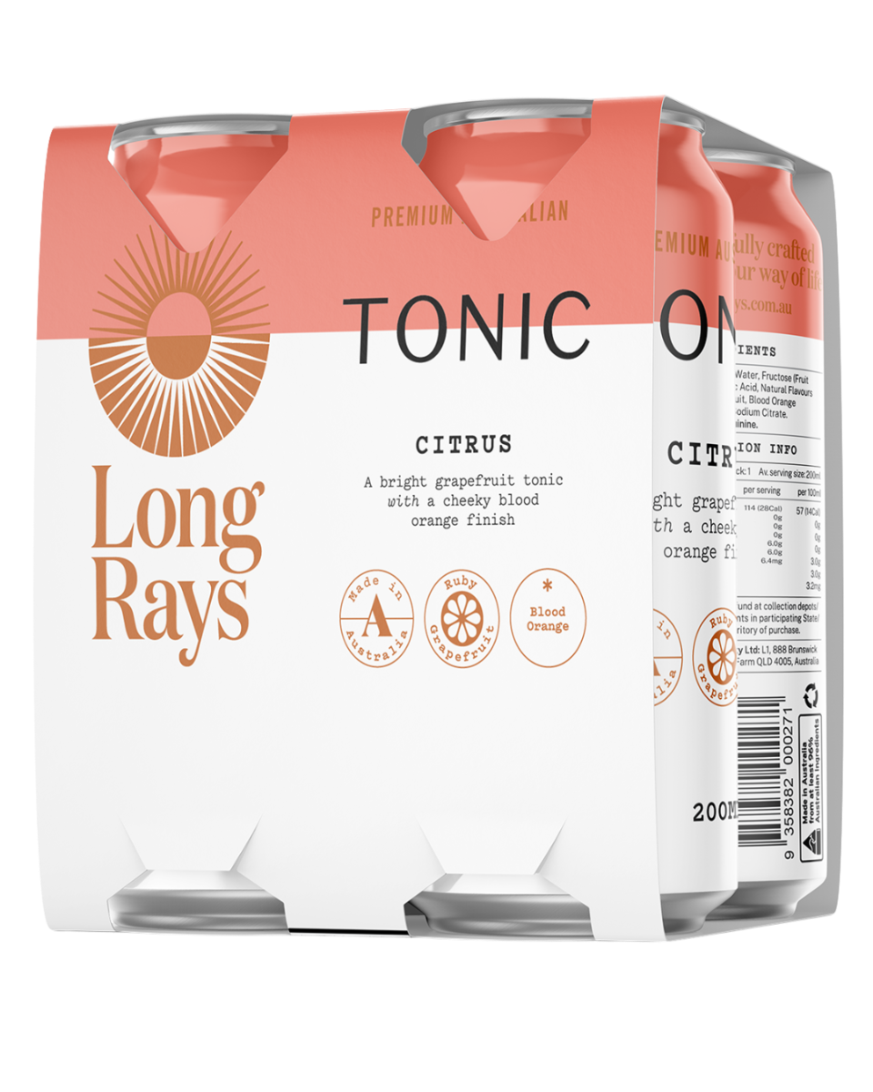 Long Rays Citrus Tonic 4-Pack Wrapped 200ml