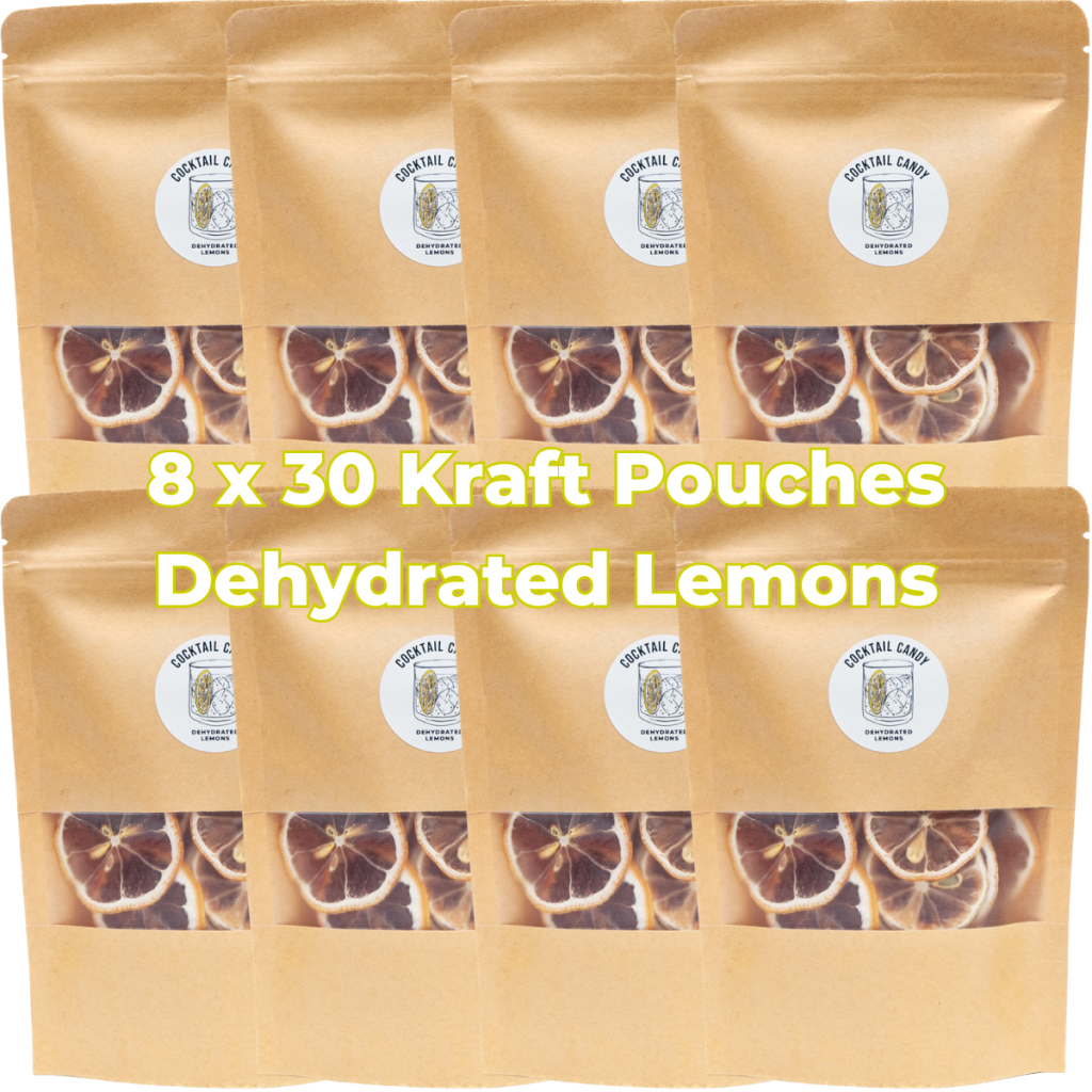 Cocktail Candy Dried / Dehydrated Lemons - Kraft Pouch 30g