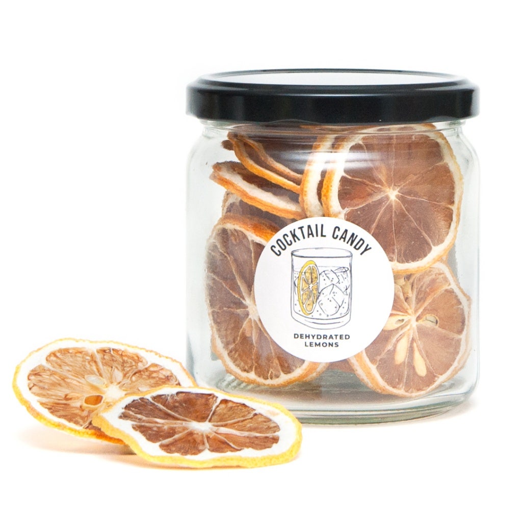 Cocktail Candy Dried / Dehydrated Lemons - Med Jar - 40g