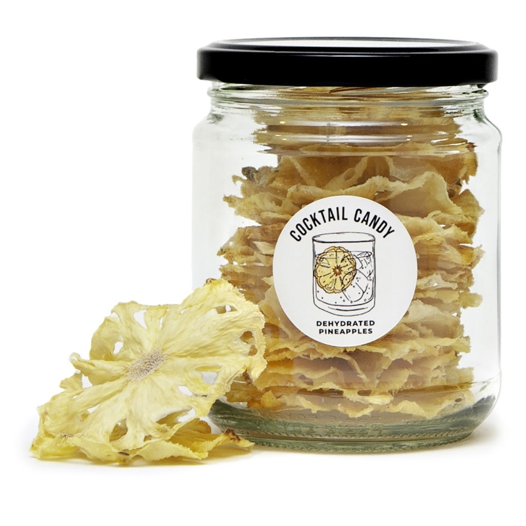 Cocktail Candy Dried / Dehydrated Pineapple - Med Jar - 40g