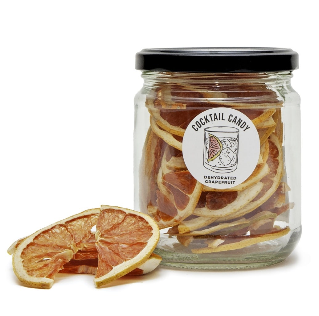 Cocktail Candy Dried / Dehydrated Ruby Red Grapefruit - Med Jar -