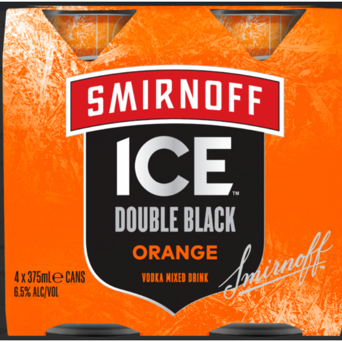 Smirnoff Double Black Orange 375ml