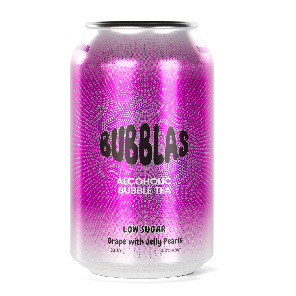 Bubblas Grape Low Sugar Alcoholic Bubble Tea With Jelly Pe
