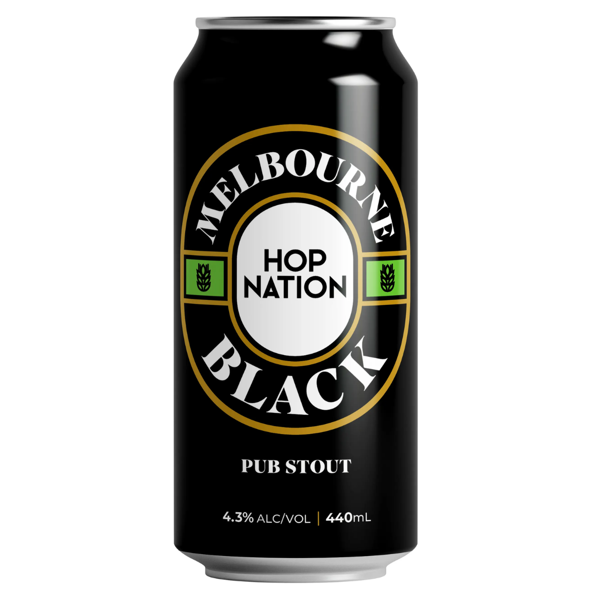Hop Nation Melbourne Black Nitro Pub Stout 440ml