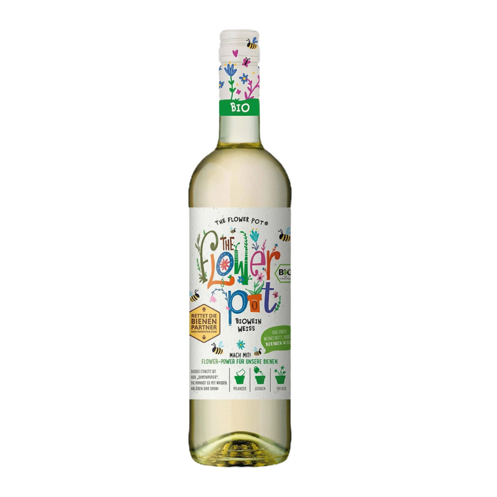 Flowerpot Organic White 750ml