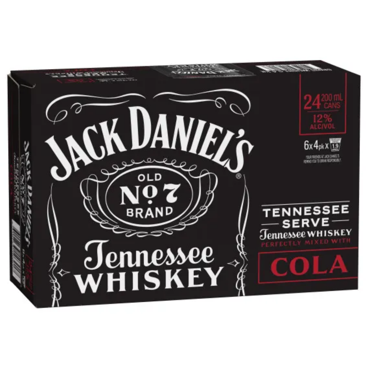 Jack Daniels Tennessee Whiskey & Cola 12% 200ml