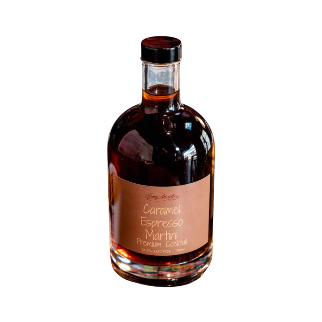 Newy Distillery Caramel Expresso Martini Pre-Mixed Cocktail Bottle