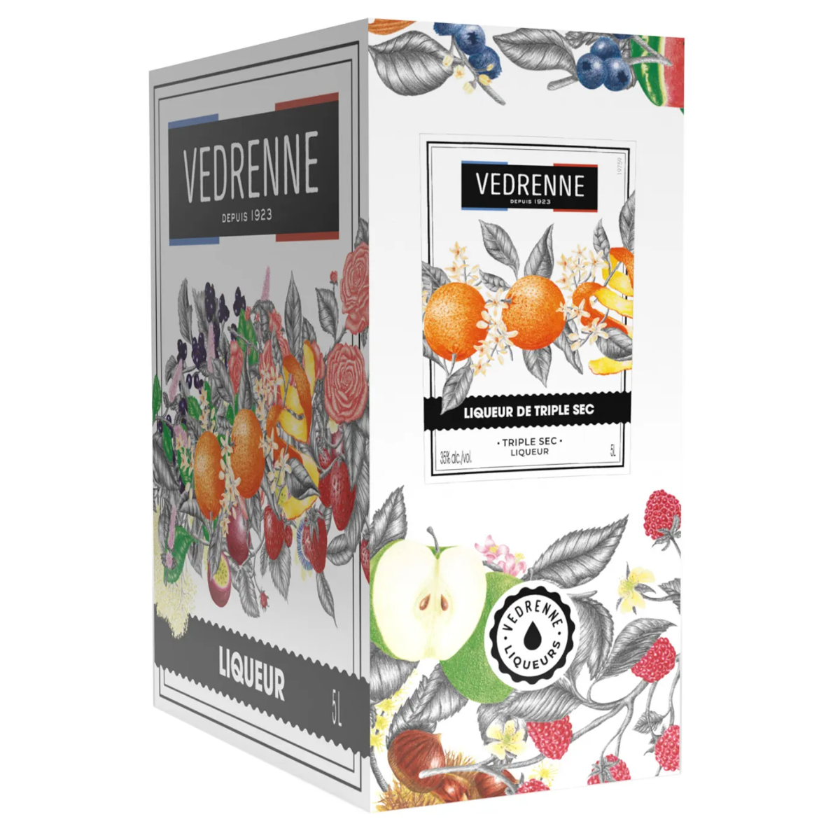 Vedrenne Triple Sec Liqueur Dry curacao 35 % 5Lt