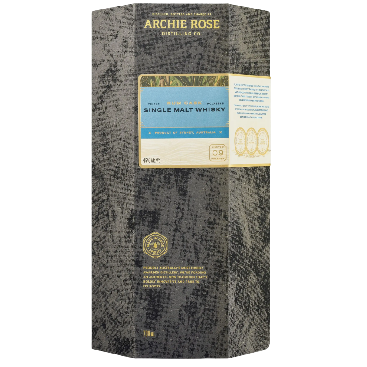 Archie Rose Rum Cask Single Malt Whisky Limited Release 700ml
