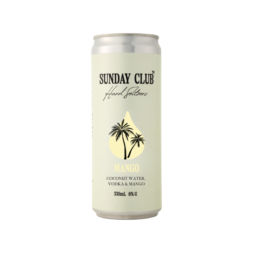 Sunday Club Beverages Mango Coconut Water Seltzer 330ml