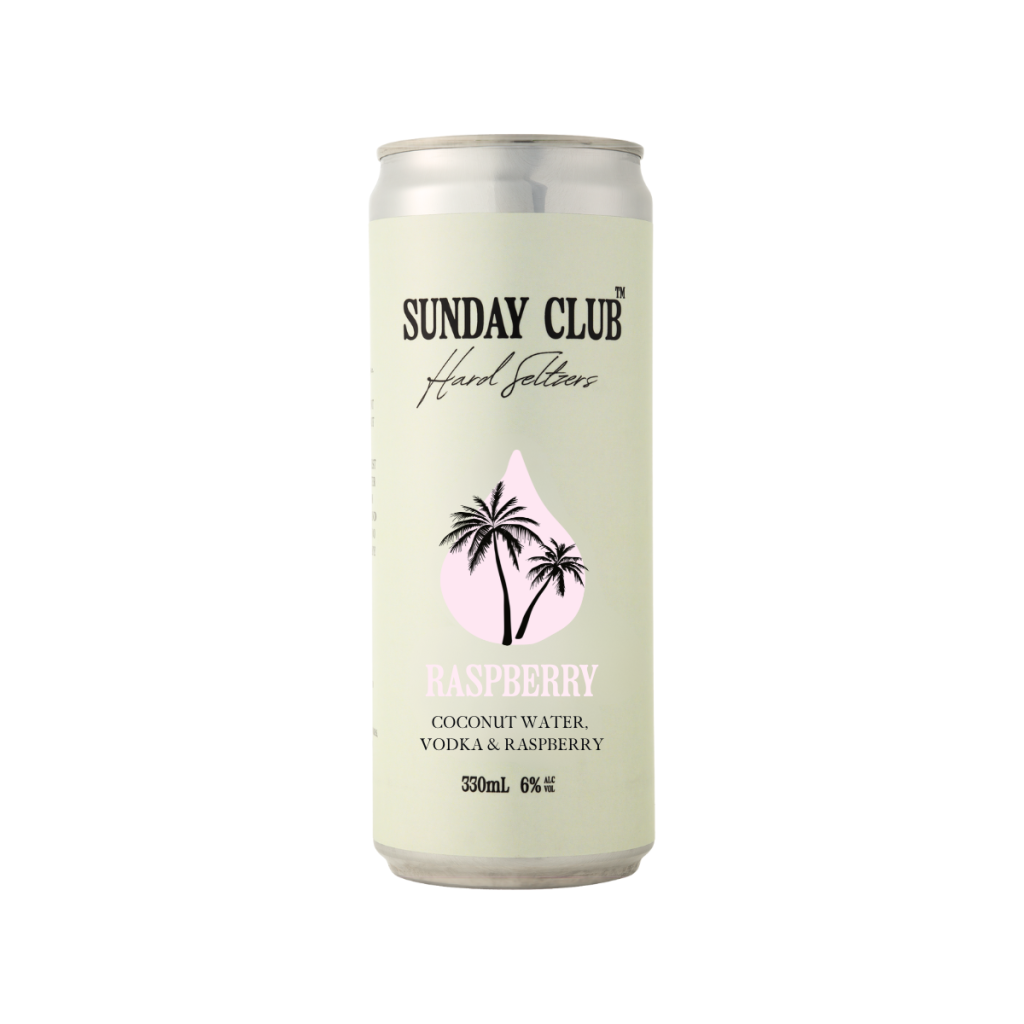 Sunday Club Beverages Raspberry Coconut Water Seltzer 330ml