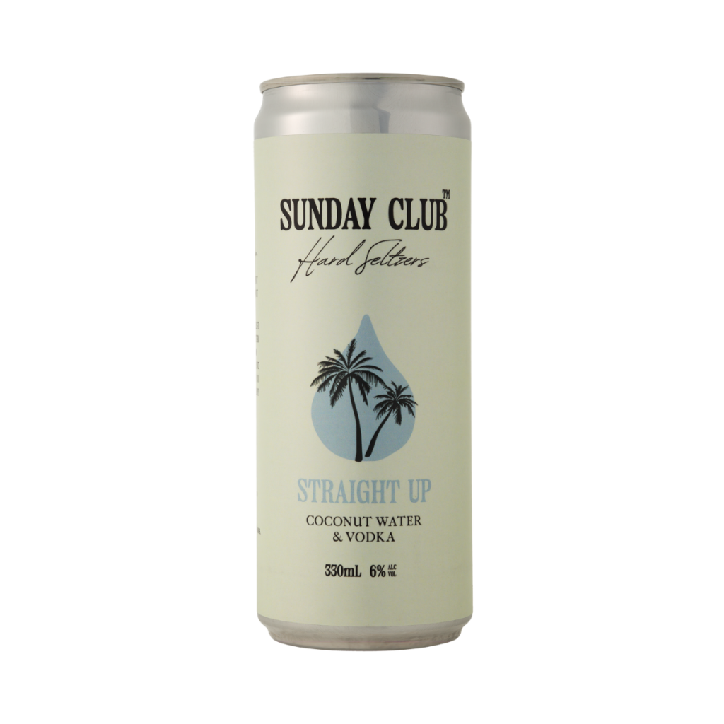 Sunday Club Beverages Straight Up - Coconut Water Seltzer 330ml