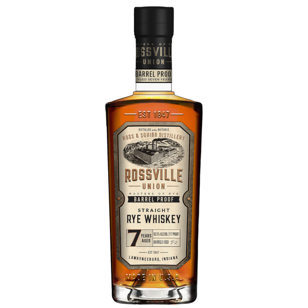 Rossville Union Rye Whiskey Barrel Proof 750ml