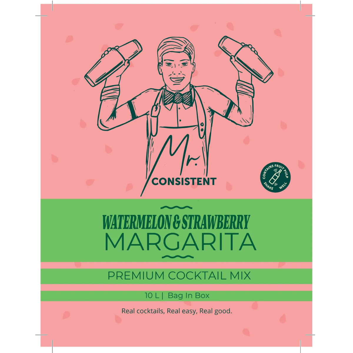 Mr Consistent Watermelon & Strawberry Margarita Bib 10Lt