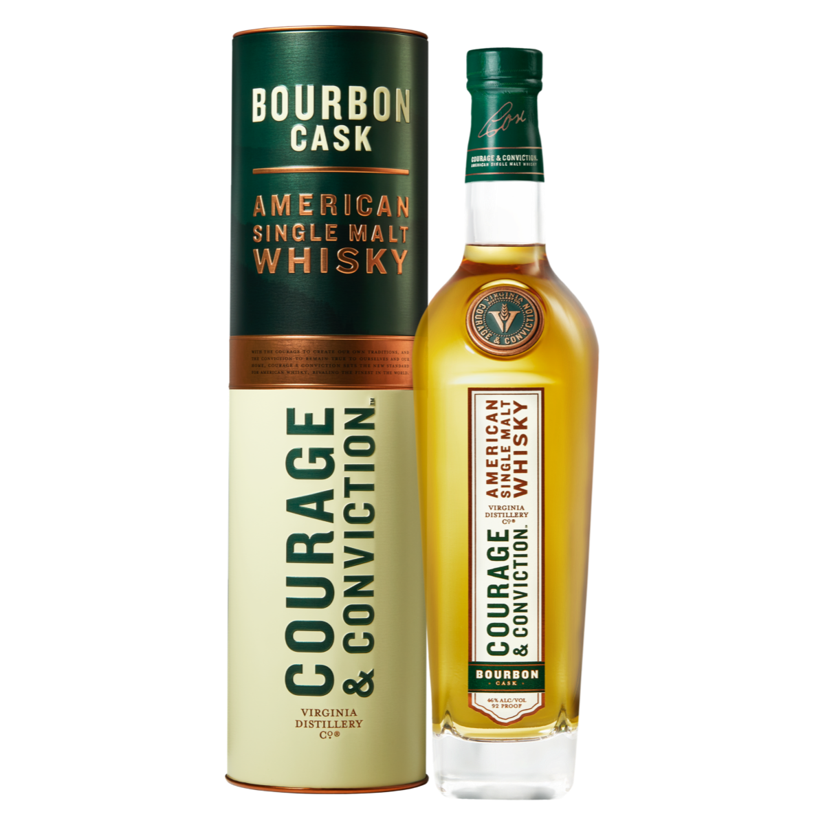 Courage & Conviction Single Malt American Whiskey Bourbon Cask 700ml