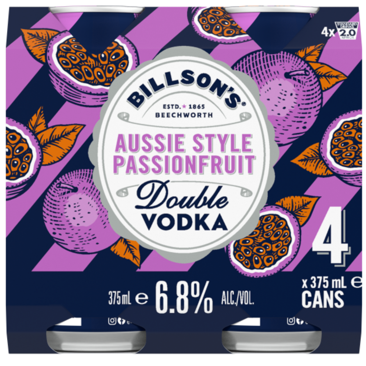 Billson's Vodka Aussie Passionfruit 375ml
