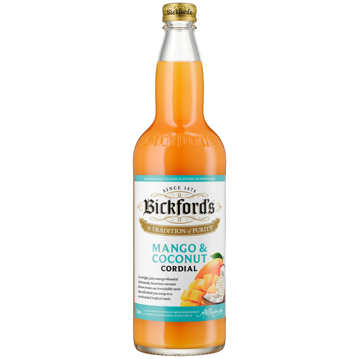 Bickfords Mango Coconut Cordial 750ml