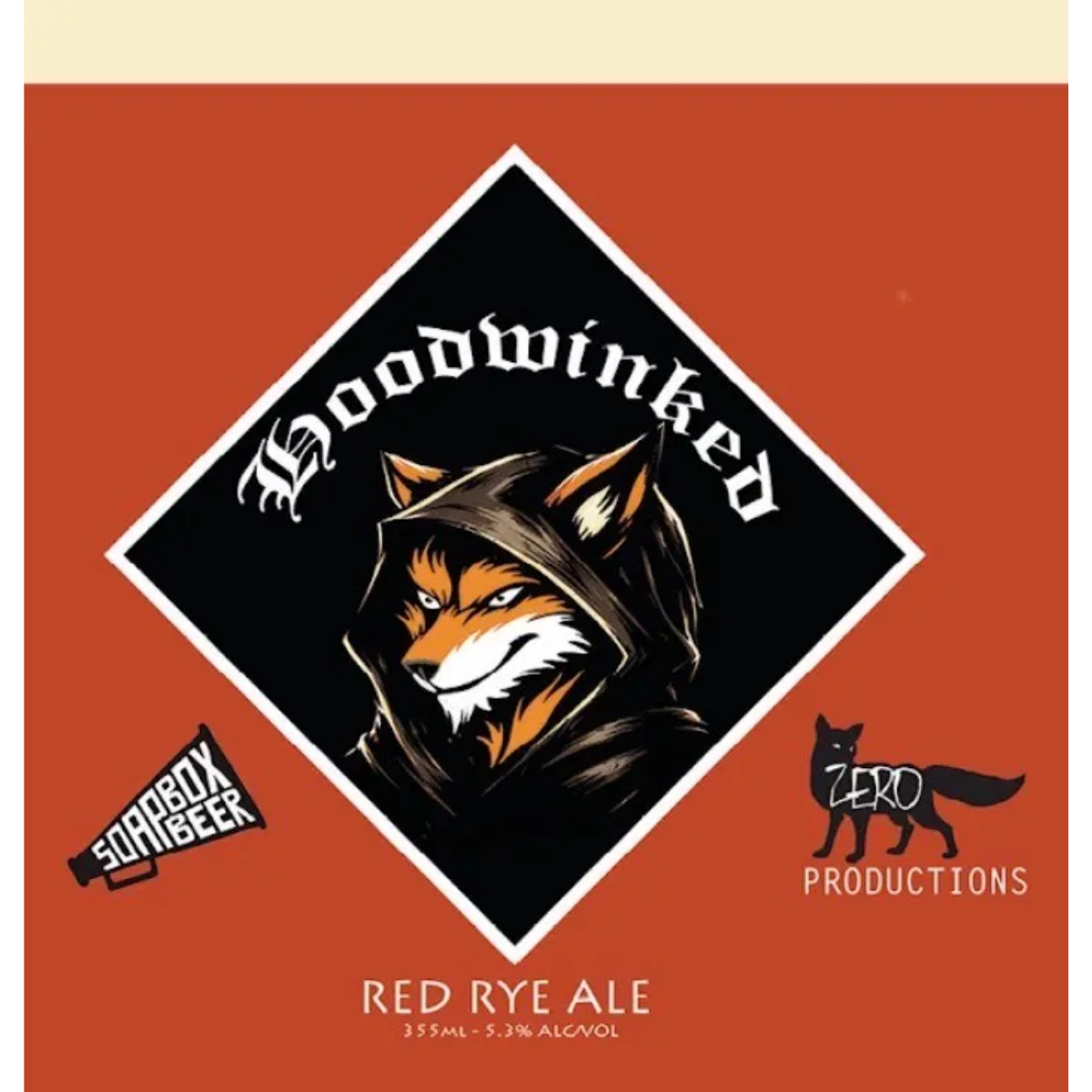 Soapbox Brewing Hoodwinked- Red Rye Ale 355ml