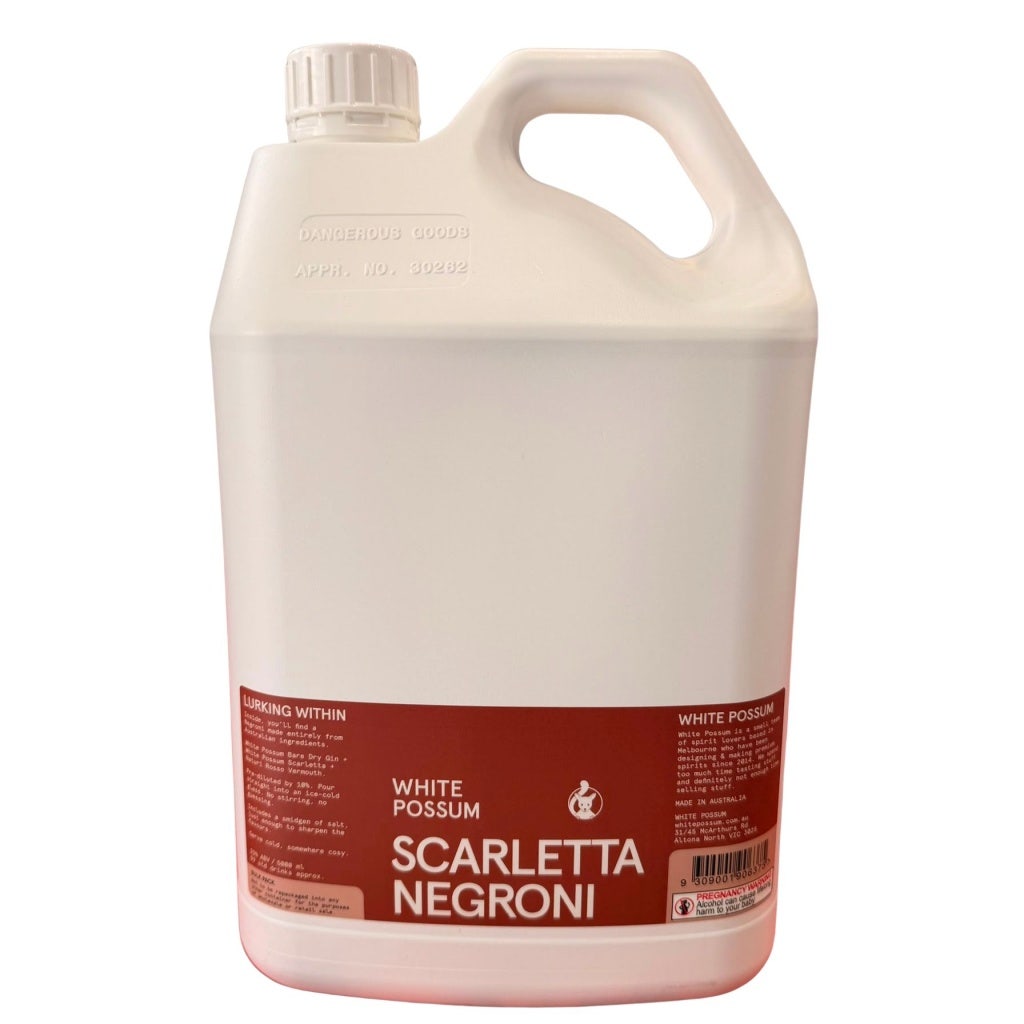 White Possum Rtd - Scarletta Negroni 25% 5l -Bulk