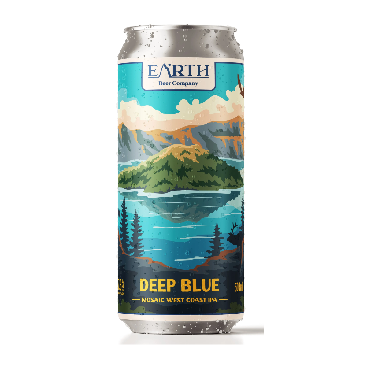 Earth Beer Company Deep Blue Mosaic West Coast IPA 500ml