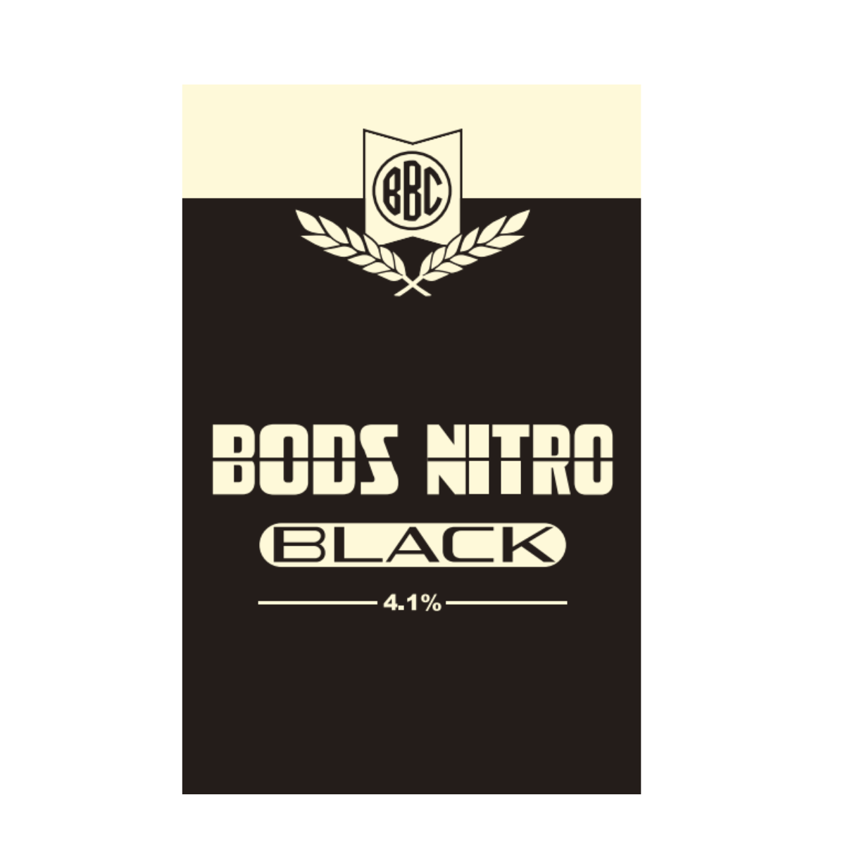 Bodriggy Bods BLACK Nitro 4.1%Keg 49.5Lt