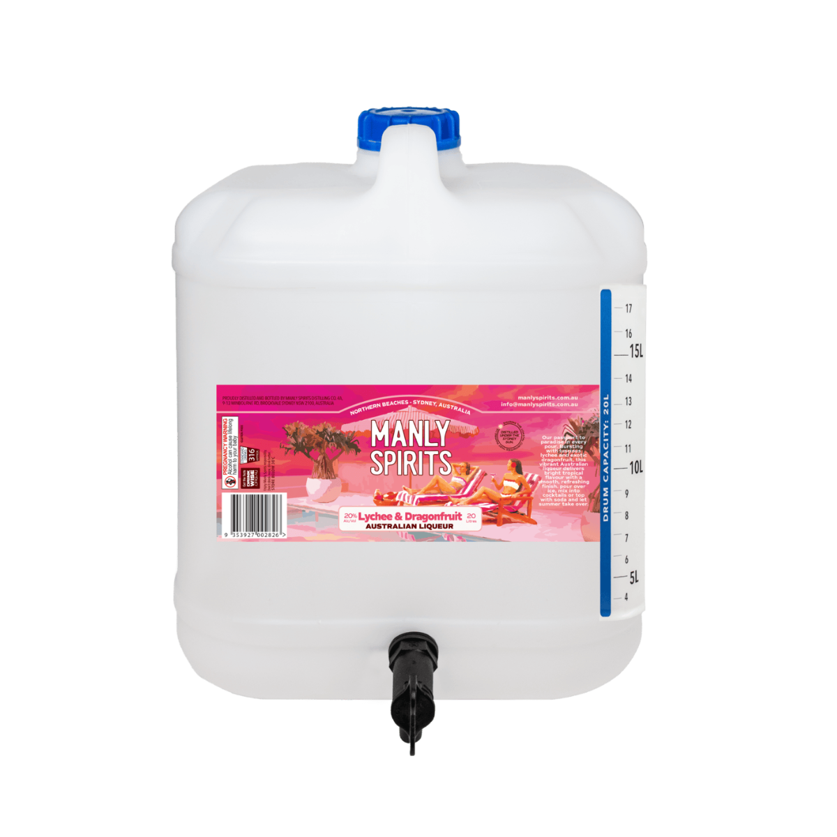 Manly Spirits Lychee & Dragonfruit Liqueur 20000ml
