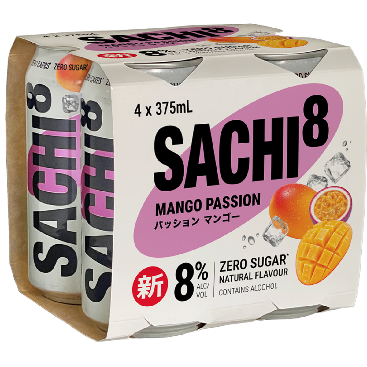 Sachi8 Mango Passion Zero Sugar 375ml