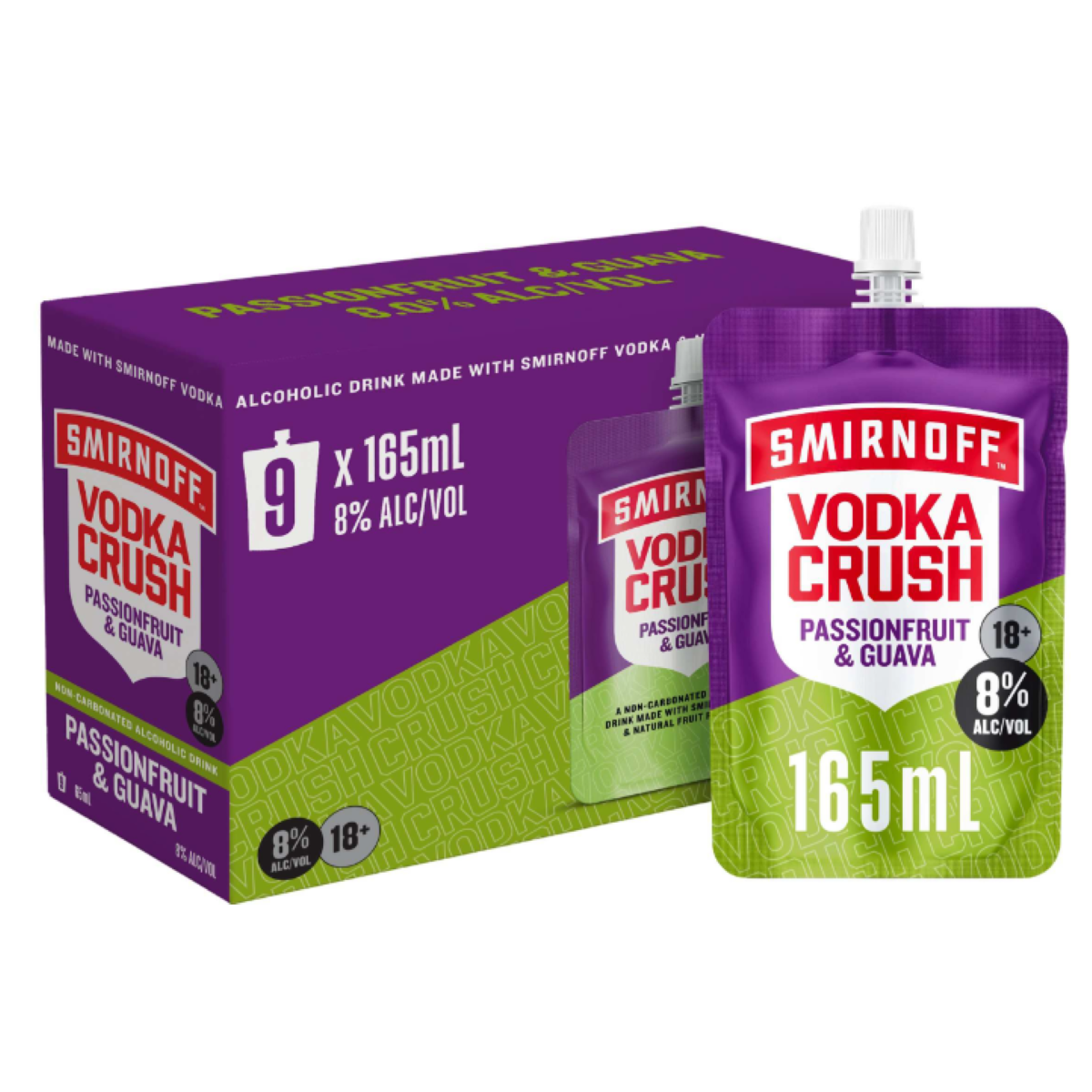 Smirnoff Crush Pouch Passionfruit & Guava 165ml