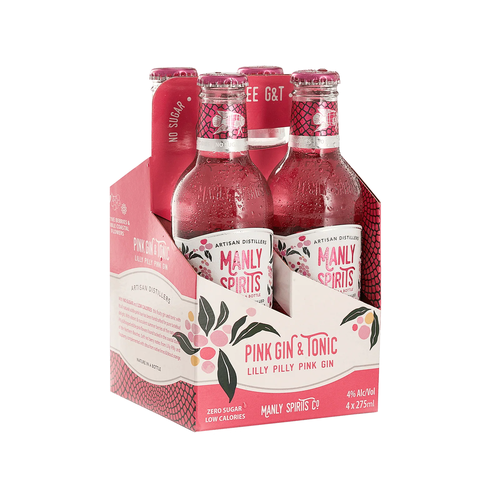 Manly Spirits Lilly Pilly Pink Gin & Tonic 275ml