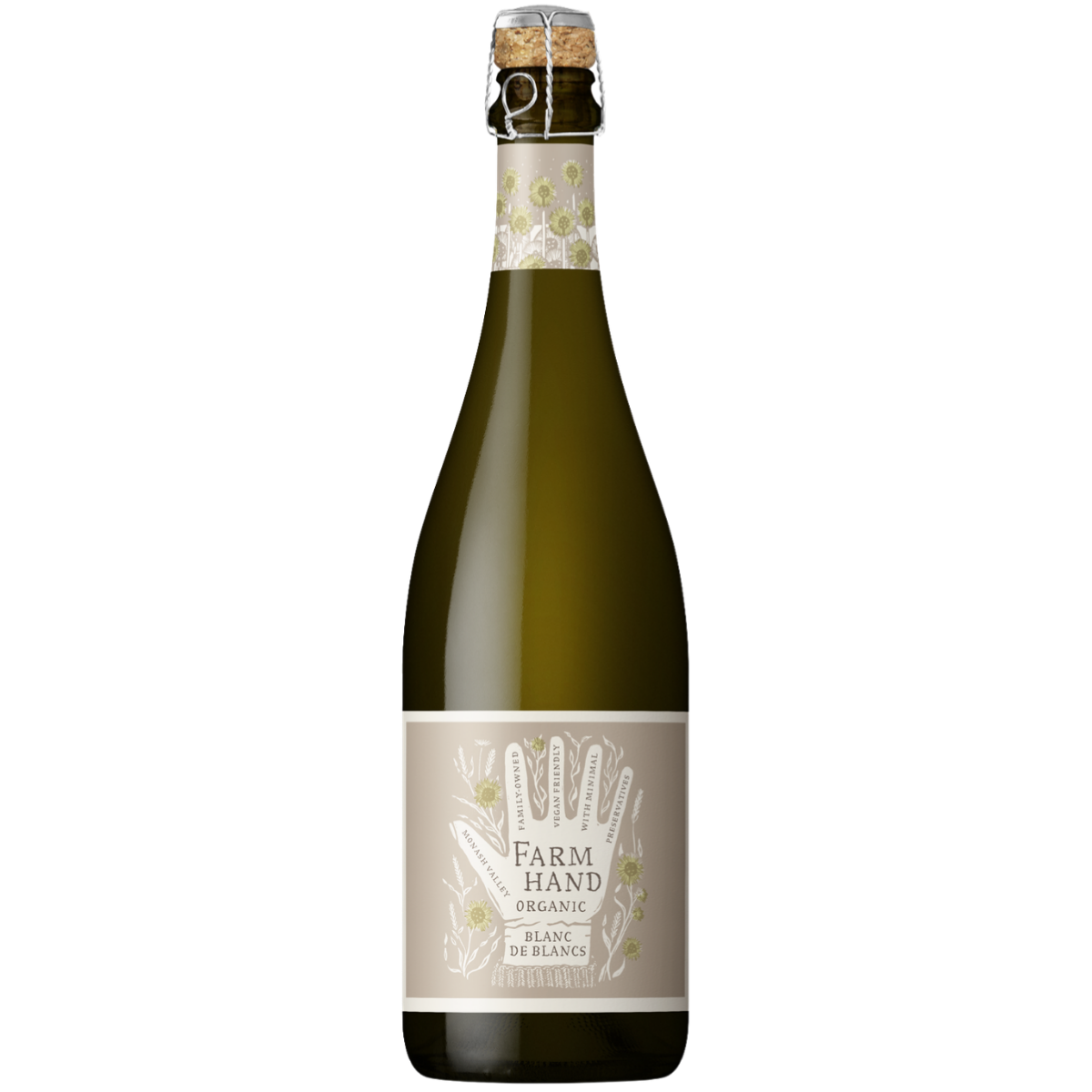 Farm Hand Organic Blanc De Blancs 750ml