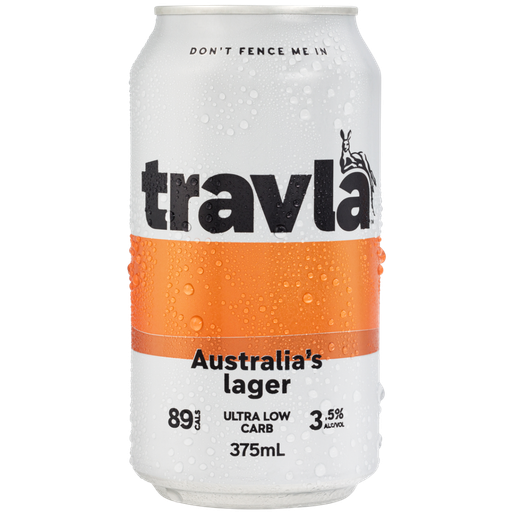Travla Low Carb Mid-strength Lager 375ml