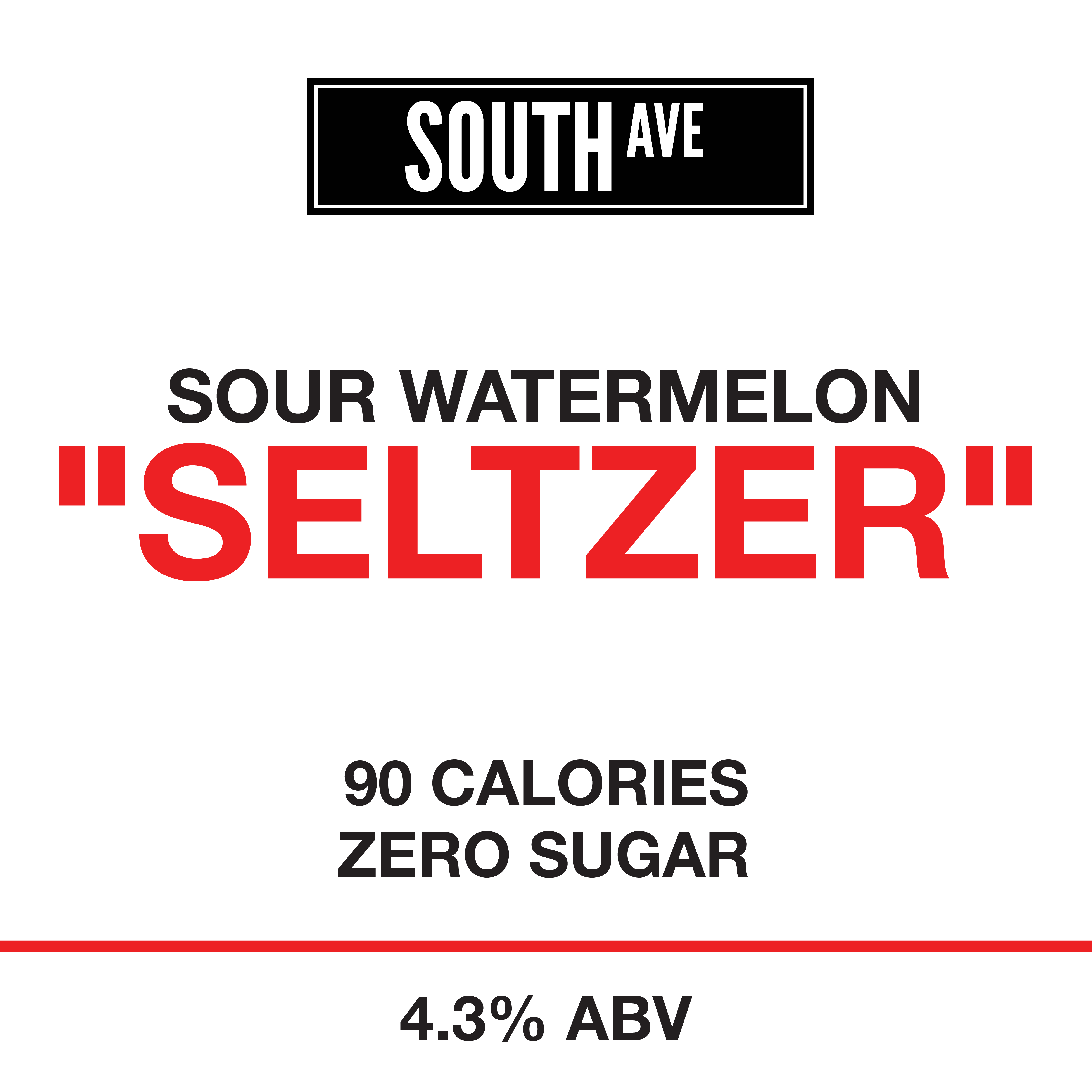 South Ave Sour Watermelon Seltzer 50000ml