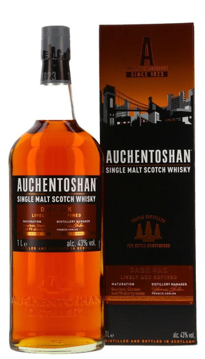 Auchentoshan Dark Oak Single Malt Scotch Whisky 1Lt