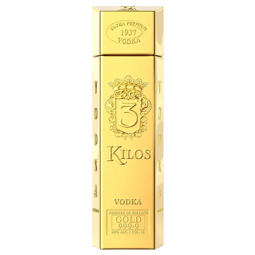 3 Kilos Gold Bar Dutch Vodka 1Lt
