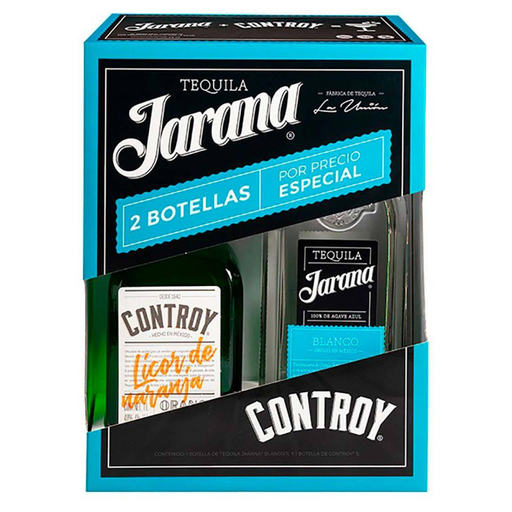 Jarana Tequila Blanco & Controy Orange Liqueur Pack 1Lt