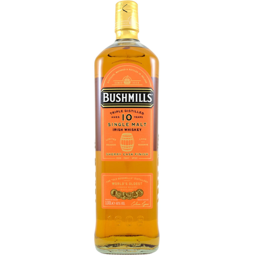 Bushmills 10 Year Old Sherry Cask Finish Irish Whiskey 1Lt