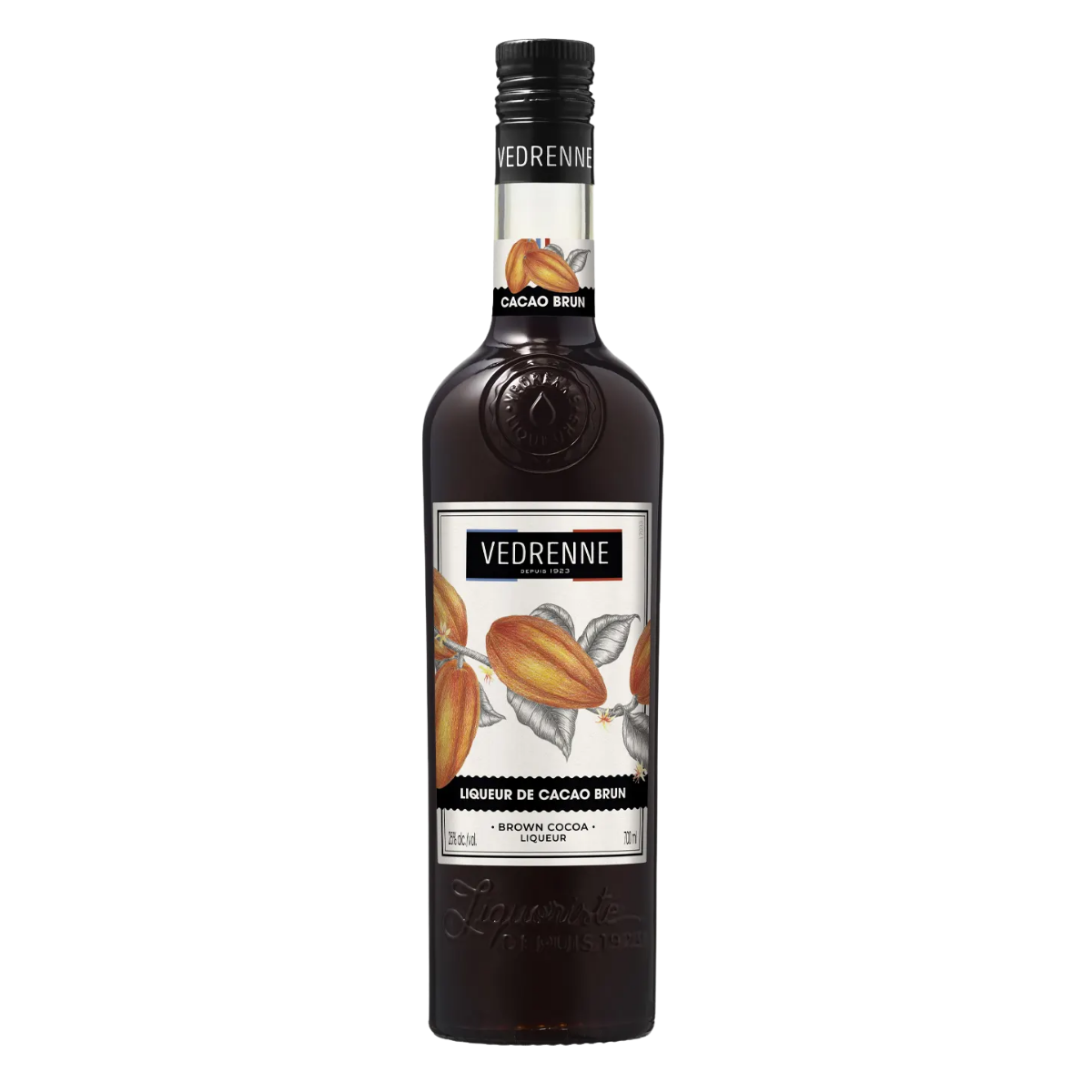 Vedrenne Dark Cocoa Liqueur Chocolate Cacao Noir 700ml