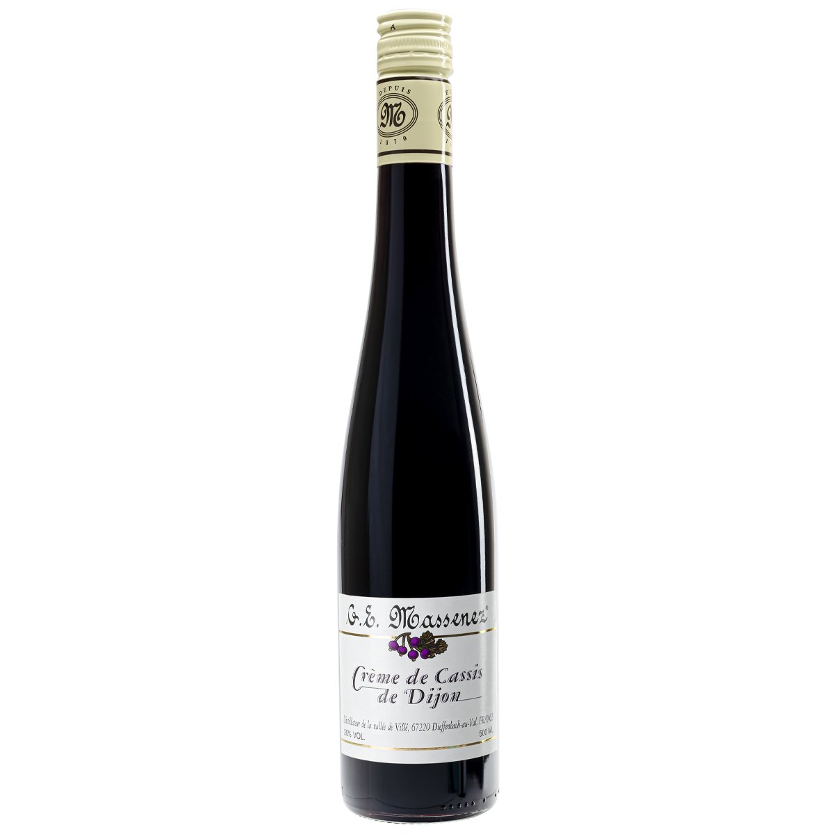 Massenez Blackcurrant Liqueur Cassis De Dijon 500ml