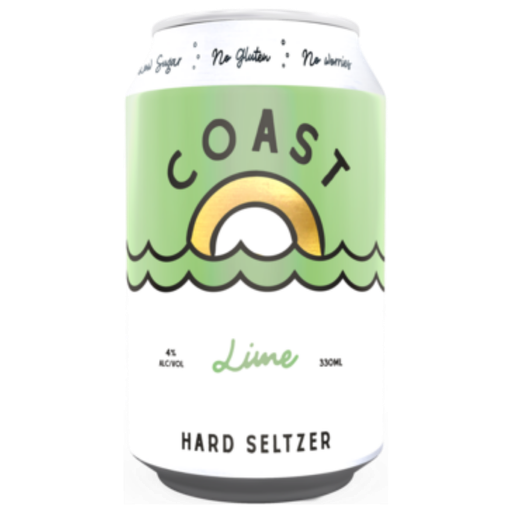 Coast Hard Seltzer Lime 330ml