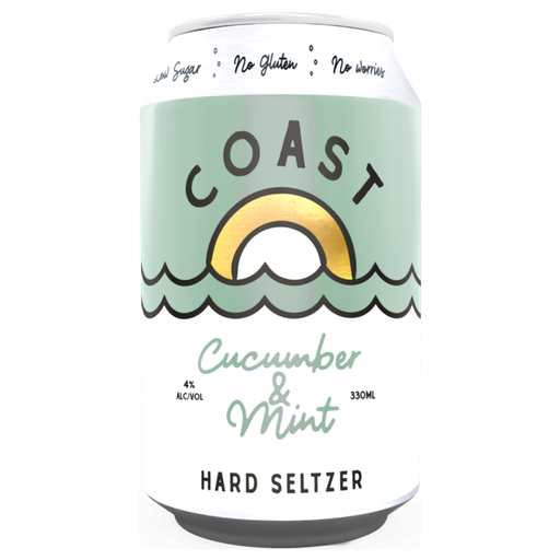 Coast Hard Seltzer Cucumber and Mint 330ml
