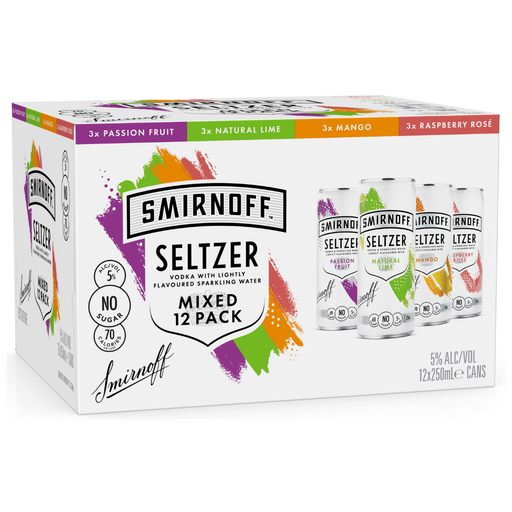 Smirnoff Seltzer Mixed Pack 250ml