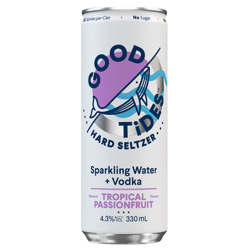 Good Tides Tropical Passionfruit Seltzer 330ml
